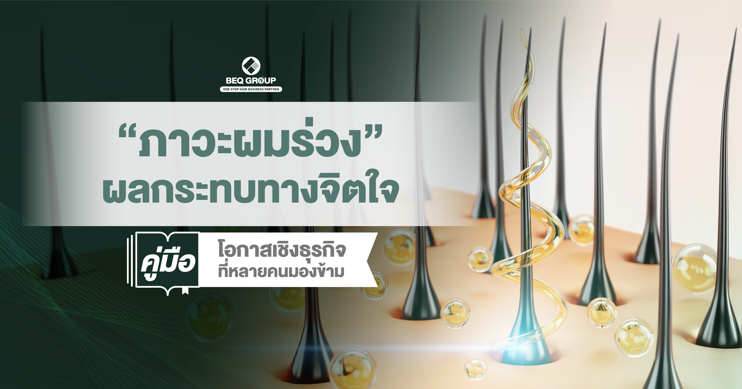 อินโฟกราฟิกผลกระทบผมร่วงต่อจิตใจและโอกาสธุรกิจ